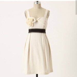 Deletta Dress Beige Black Floral Size Medium